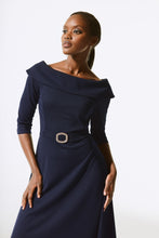 Load image into Gallery viewer, Joseph Ribkoff - Navy Boat Neck Dress
