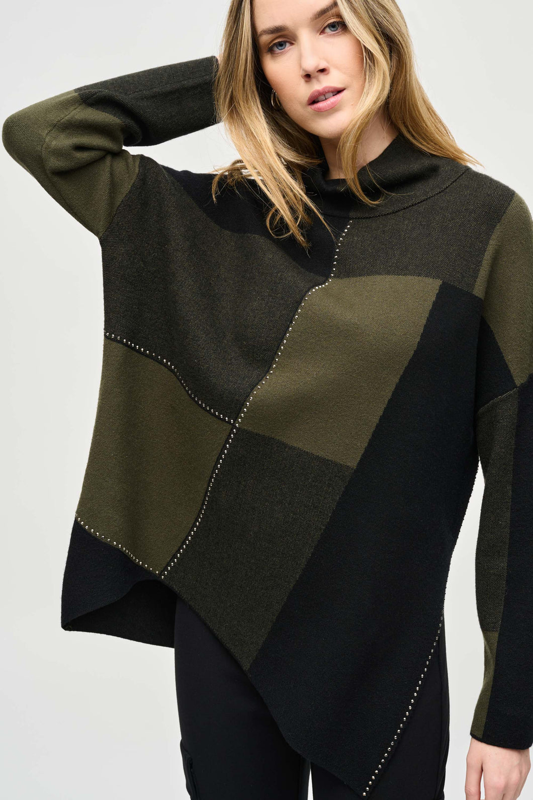 Joseph Ribkoff - Khaki Diamante Jumper