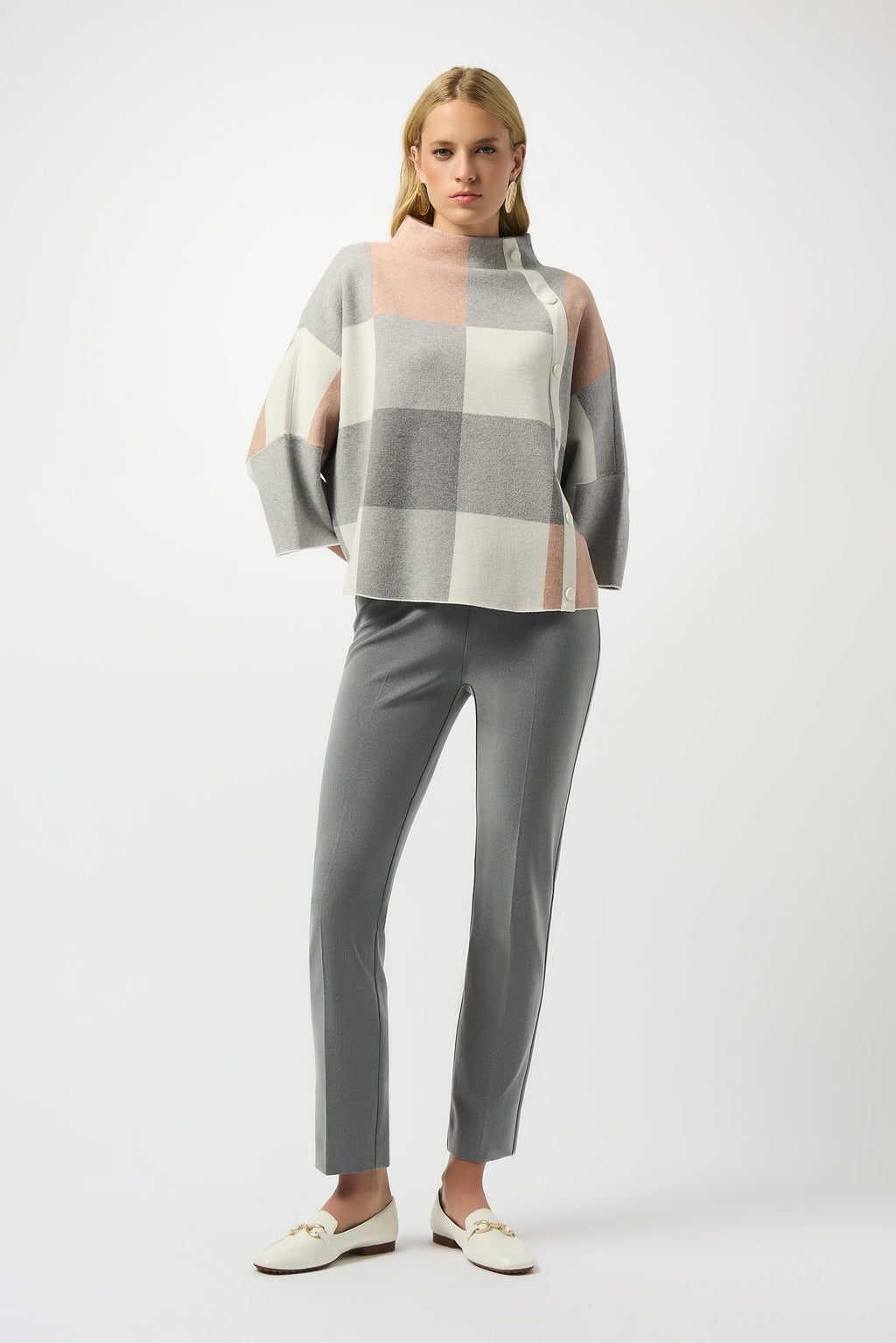 Joseph Ribkoff - Block Pink/Grey Jumper