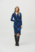 Load image into Gallery viewer, Joseph Ribkoff - Blue Printed Dress
