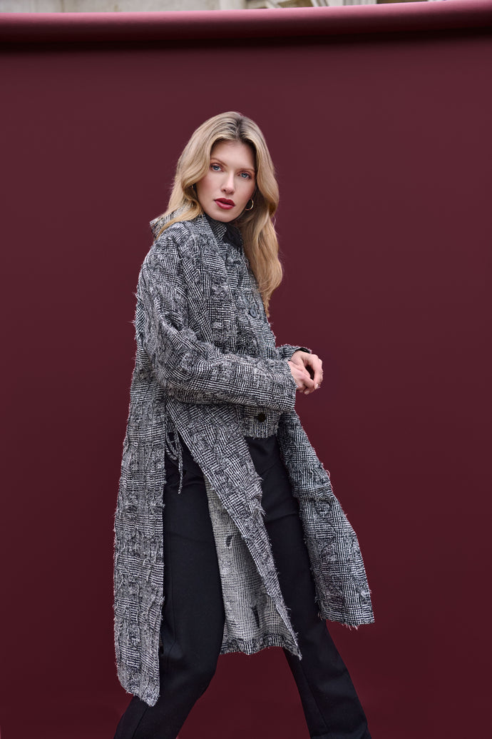 Noen - Grey Long Lline Jacket