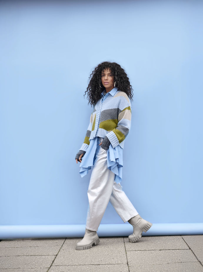 Noen - Blue Block Cardigan
