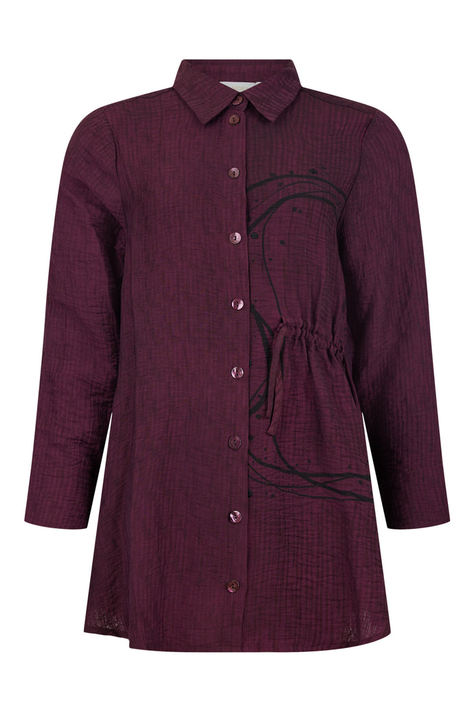 Noen - Claret Print Shirt