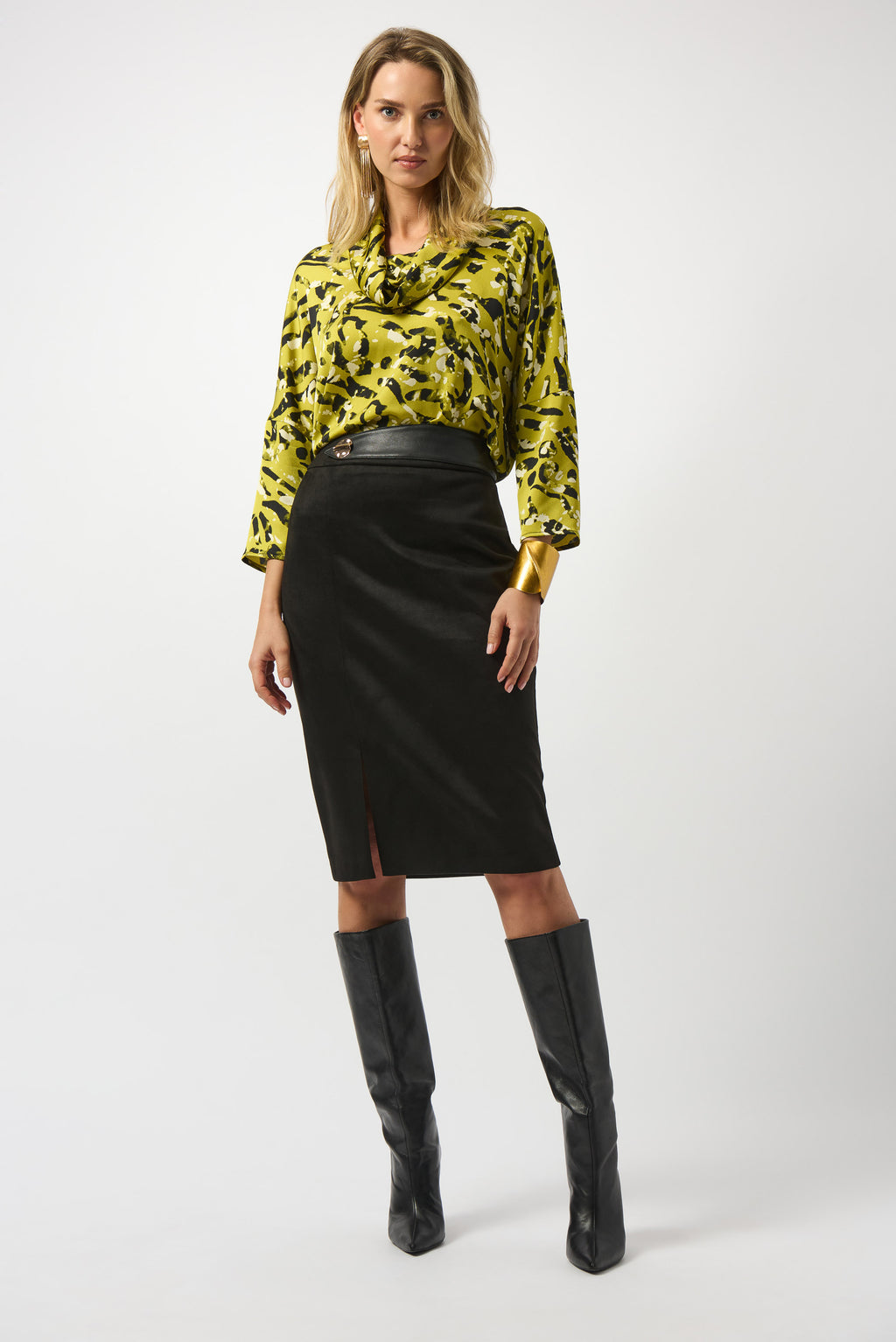 Joseph Ribkoff - Yellow Printed Blouse Top