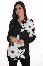 Load image into Gallery viewer, Frank Lyman - Black &amp; White Floral Shirt
