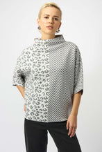 Load image into Gallery viewer, Joseph Ribkoff - Leopard Grey Jumper
