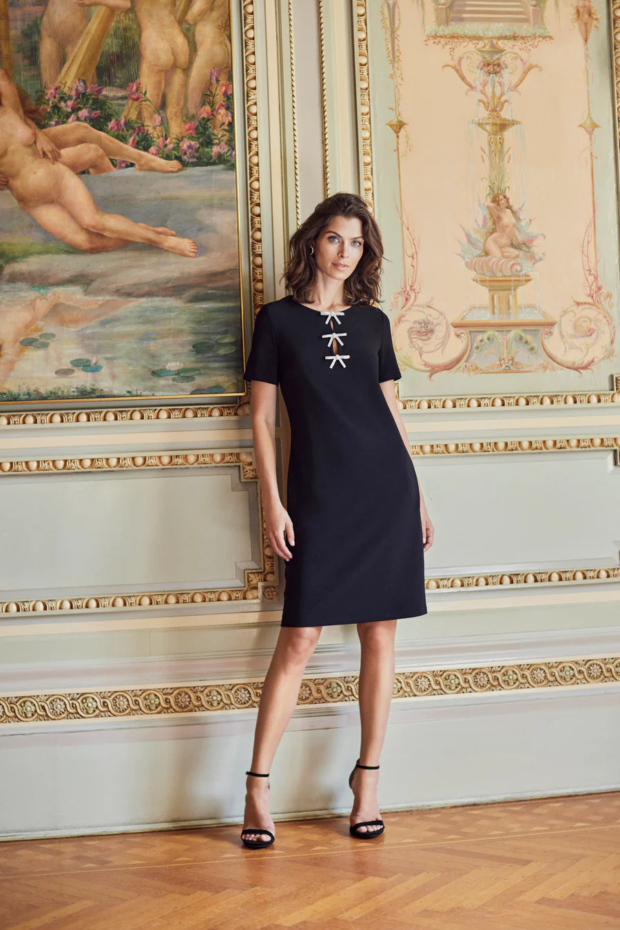 Frank Lyman - Black Shift Diamante Party Dress 259037