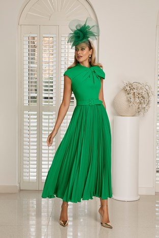 Veni Infantini - Emerald bow dress