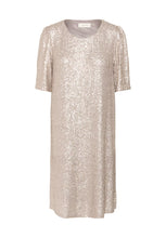 Load image into Gallery viewer, Cream - Champagne Sequn Dress
