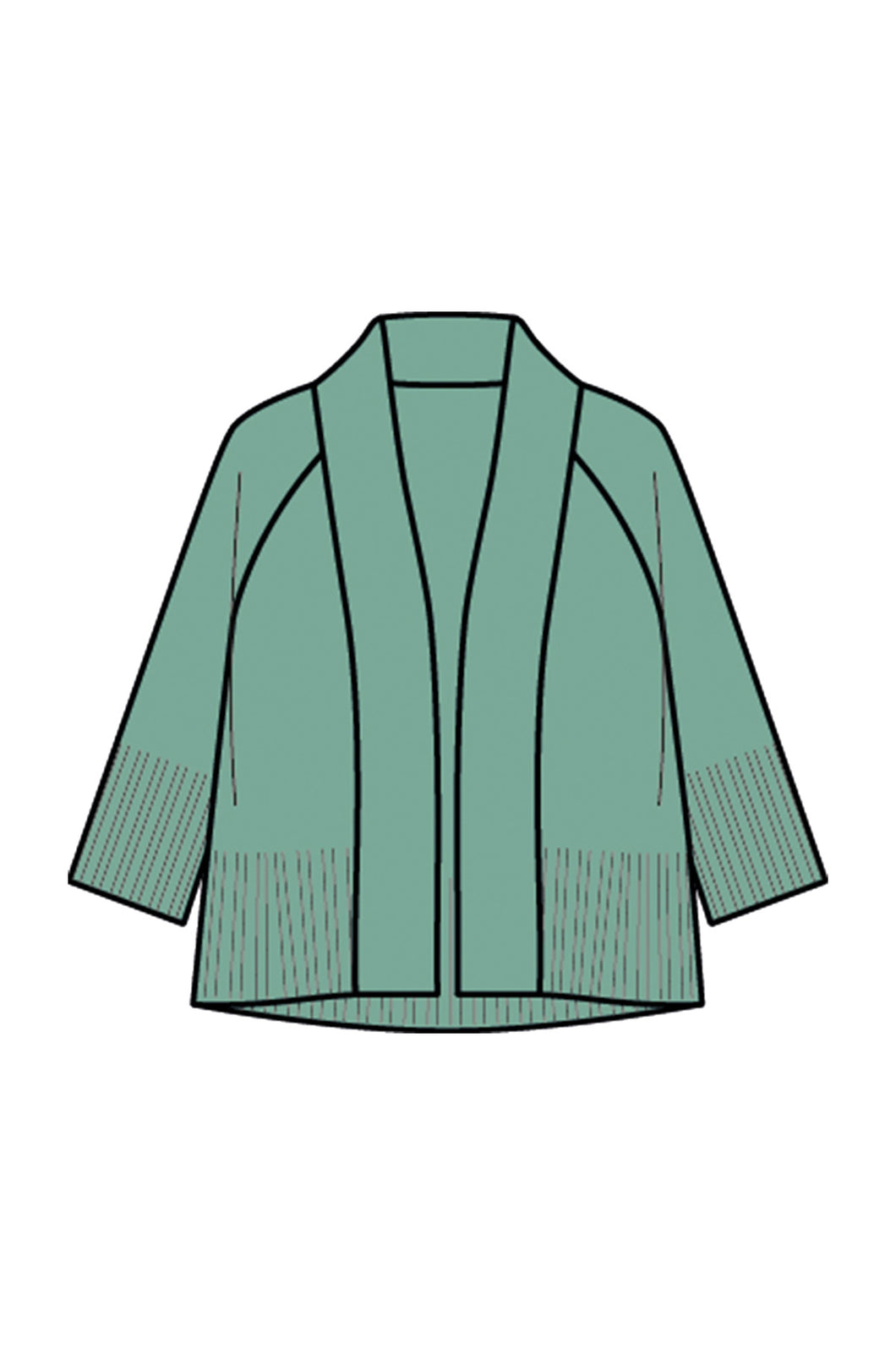 Milano Italy - Sage Open Cardigan