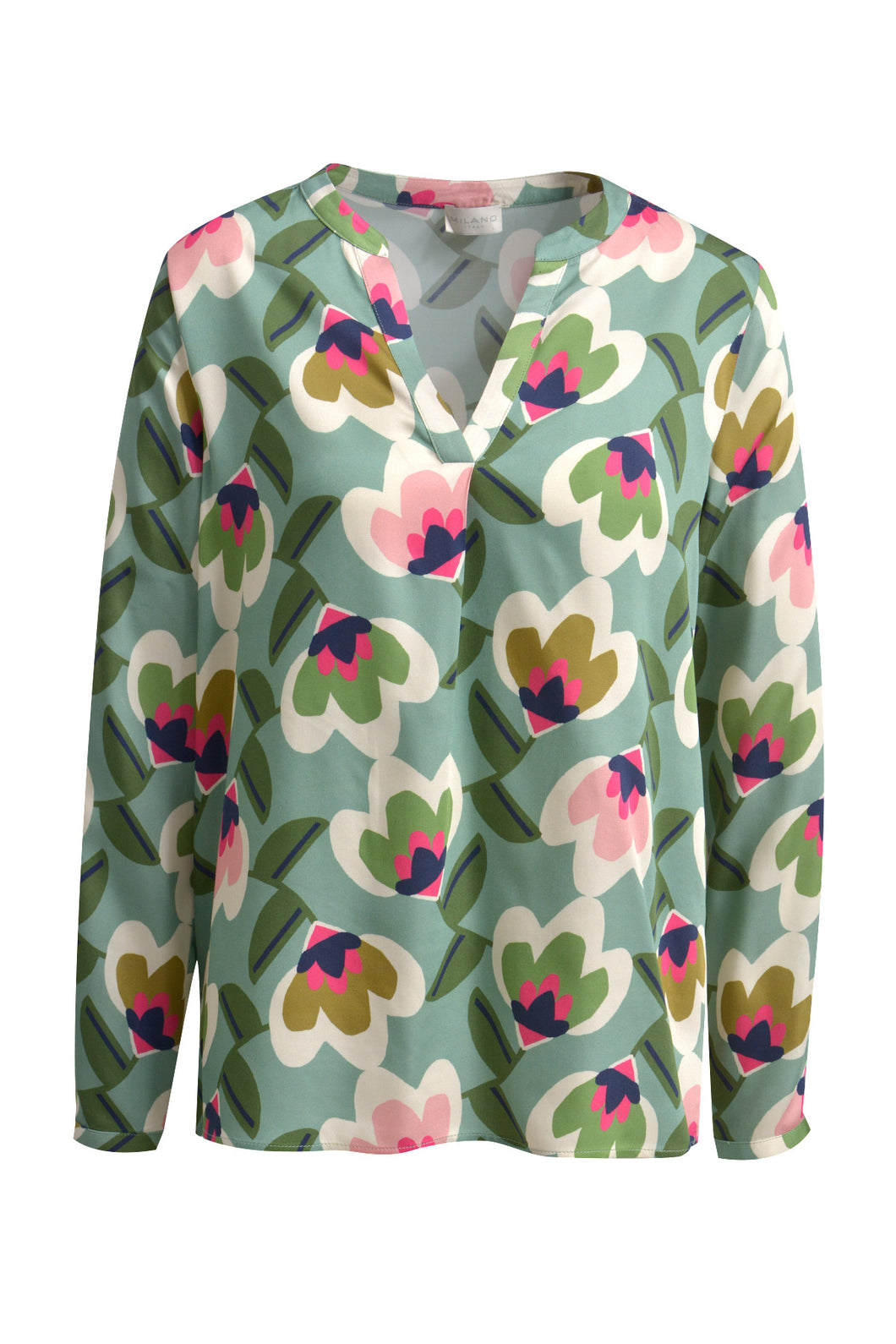 Milano Italy - Printed Sage Blouse