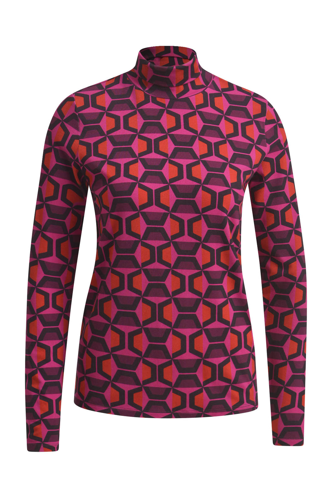 Milano Italy - Printed Turtleneck Top