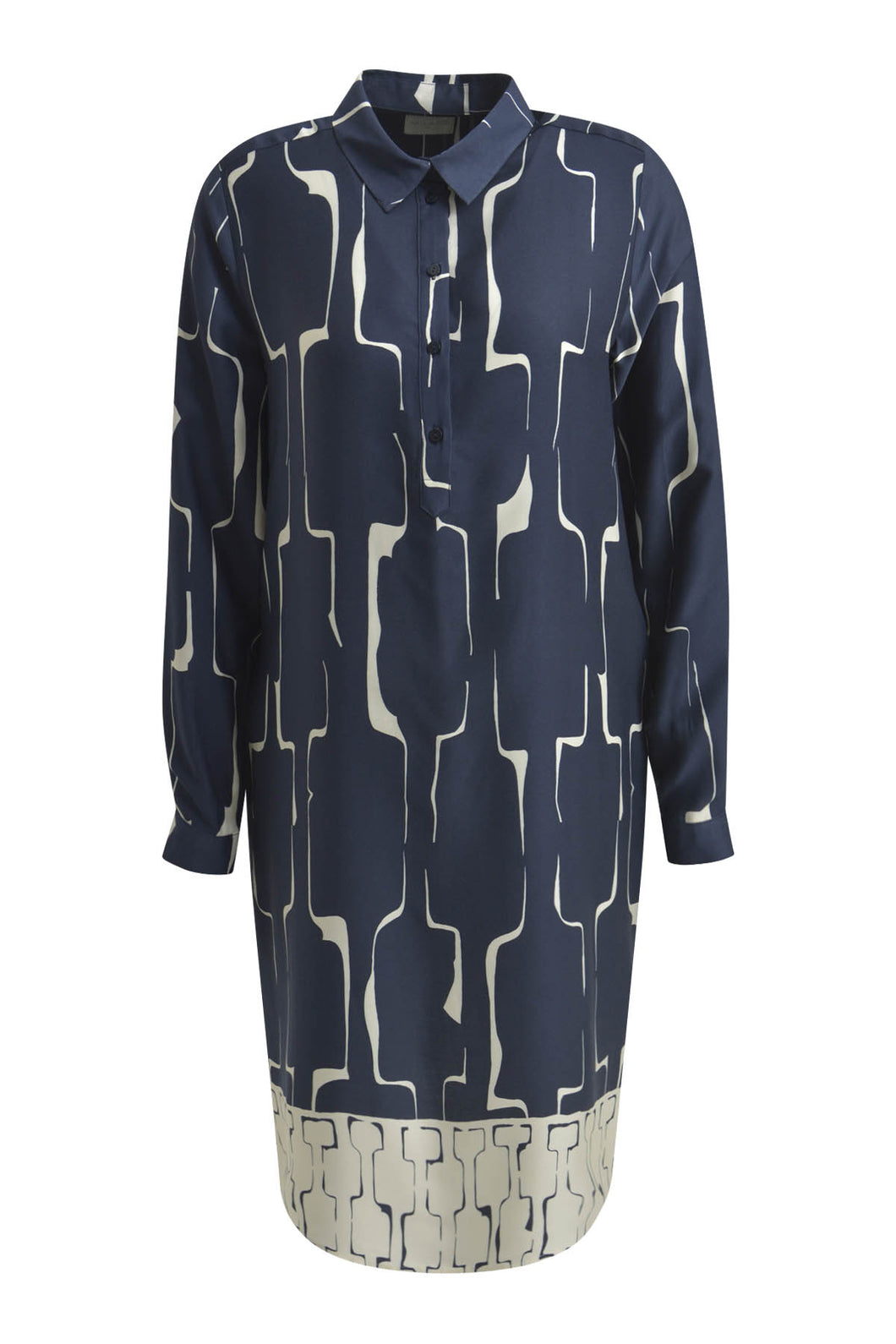 Milano Italy -  Navy Printed Dress