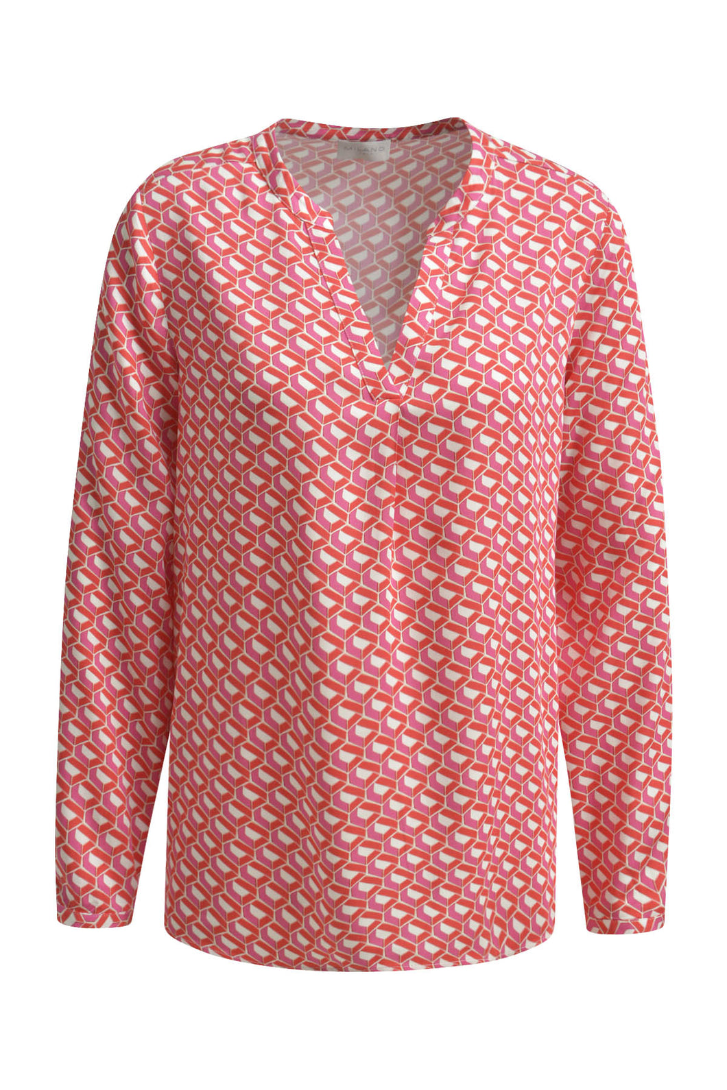 Milano Italy - Red Printed Blouse