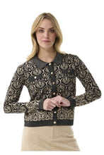Load image into Gallery viewer, Leo &amp; Ugo - Black/Gold Cardigan
