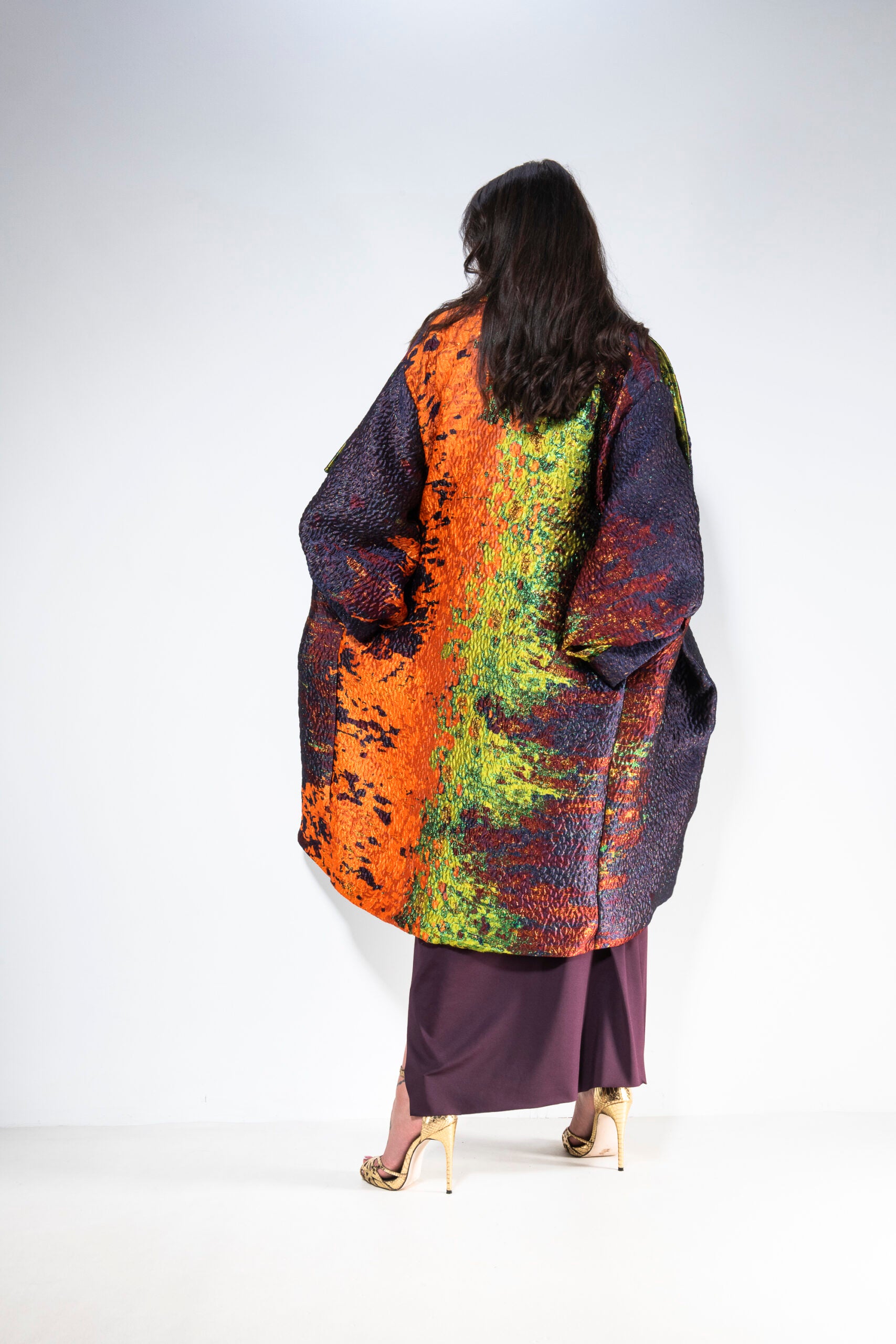 Kevan Jon Lava Brocade Coat Jacket