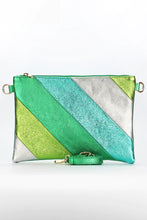 Load image into Gallery viewer, MSH - Striped metallic clutch bag
