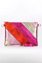 Load image into Gallery viewer, MSH - Striped metallic clutch bag
