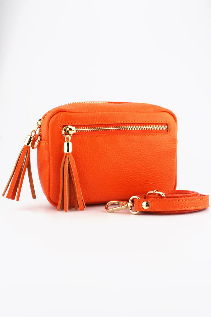 MSH - Leather zip front cross bag