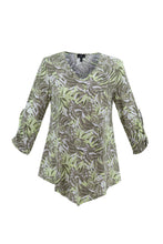 Load image into Gallery viewer, Marble - Tropical khaki print top
