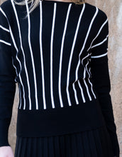Load image into Gallery viewer, Marble - Black &amp; White Stripe Jumper
