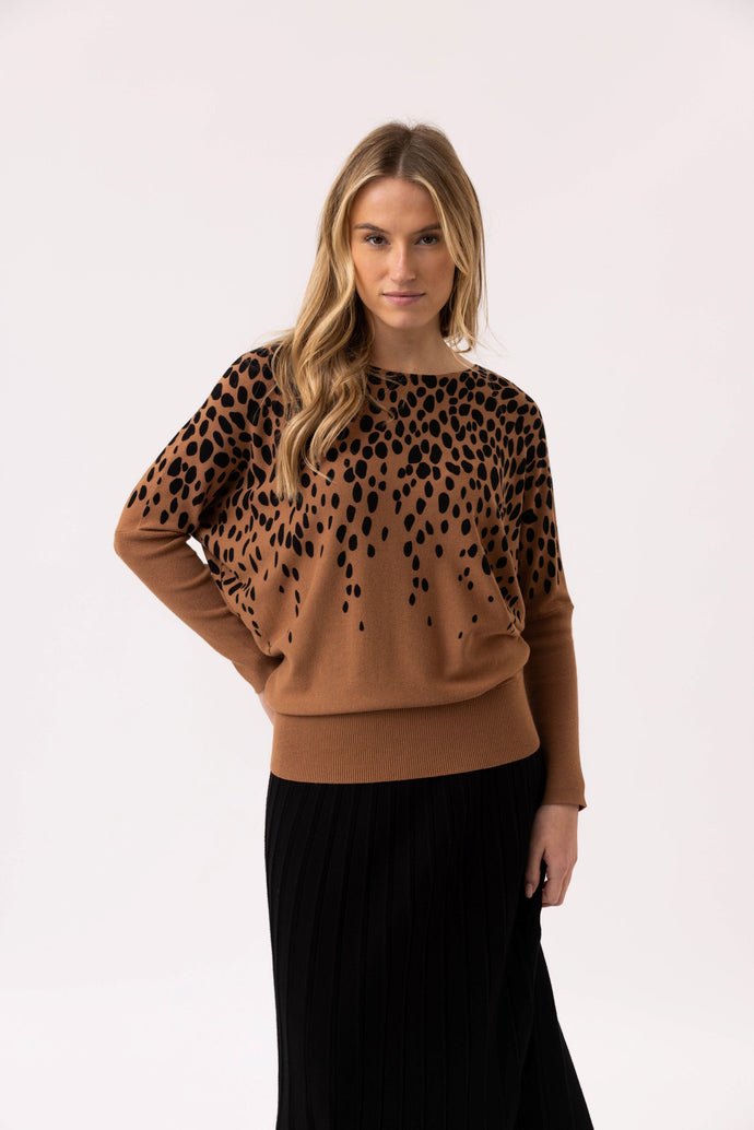 Marble - Camel with Specs Jumper