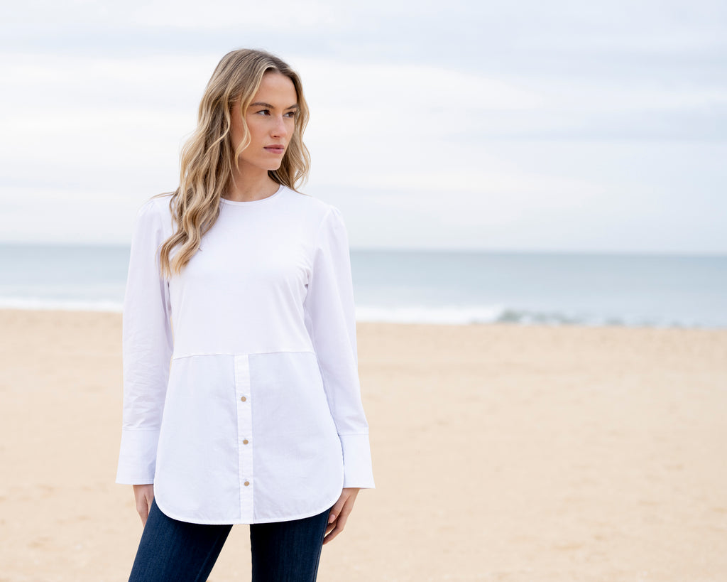 Marble - Layering White Shirt