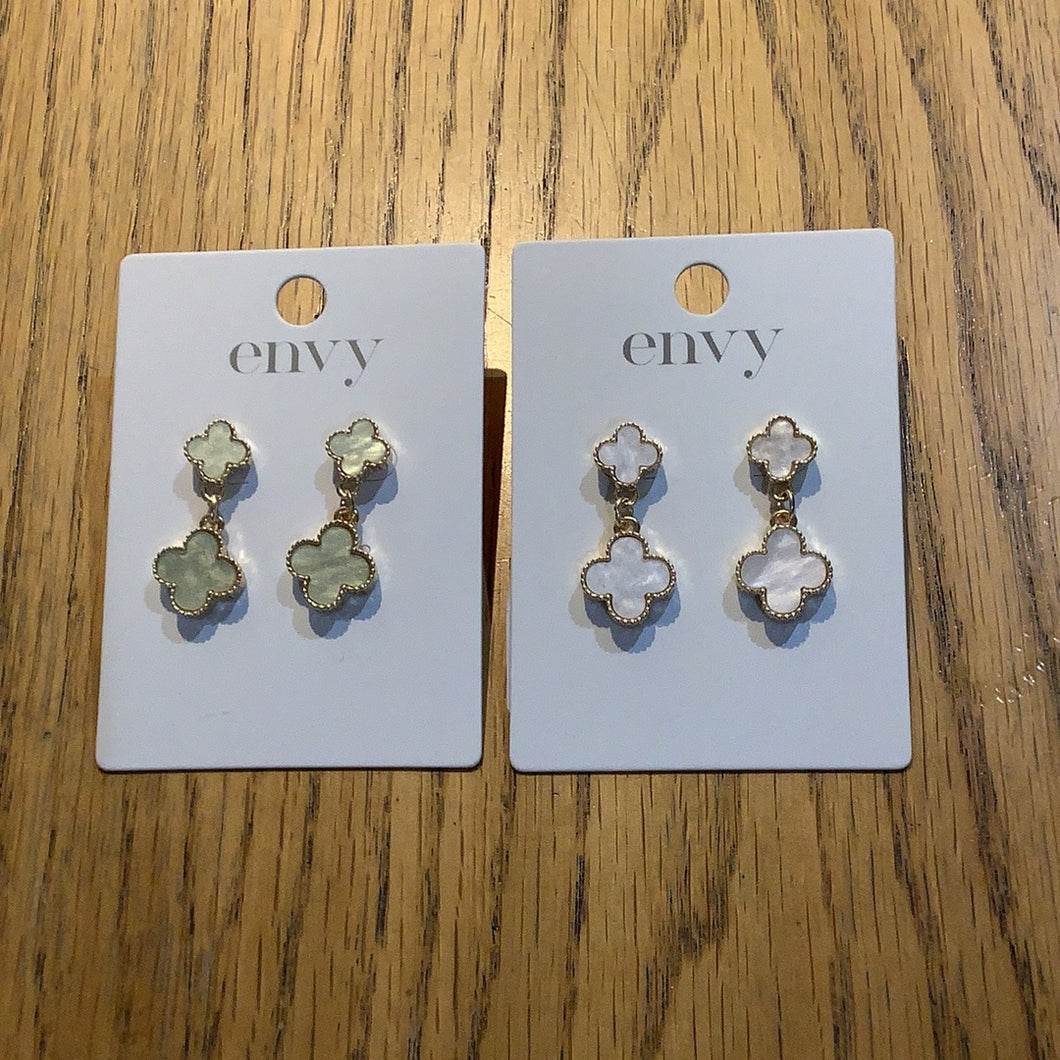 Envy - Clover two drop earring