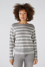 Load image into Gallery viewer, Oui - Grey Stripe Jumper
