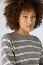 Load image into Gallery viewer, Oui - Grey Stripe Jumper
