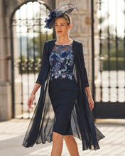 Load image into Gallery viewer, Couture Club - Navy Dress with Jacket
