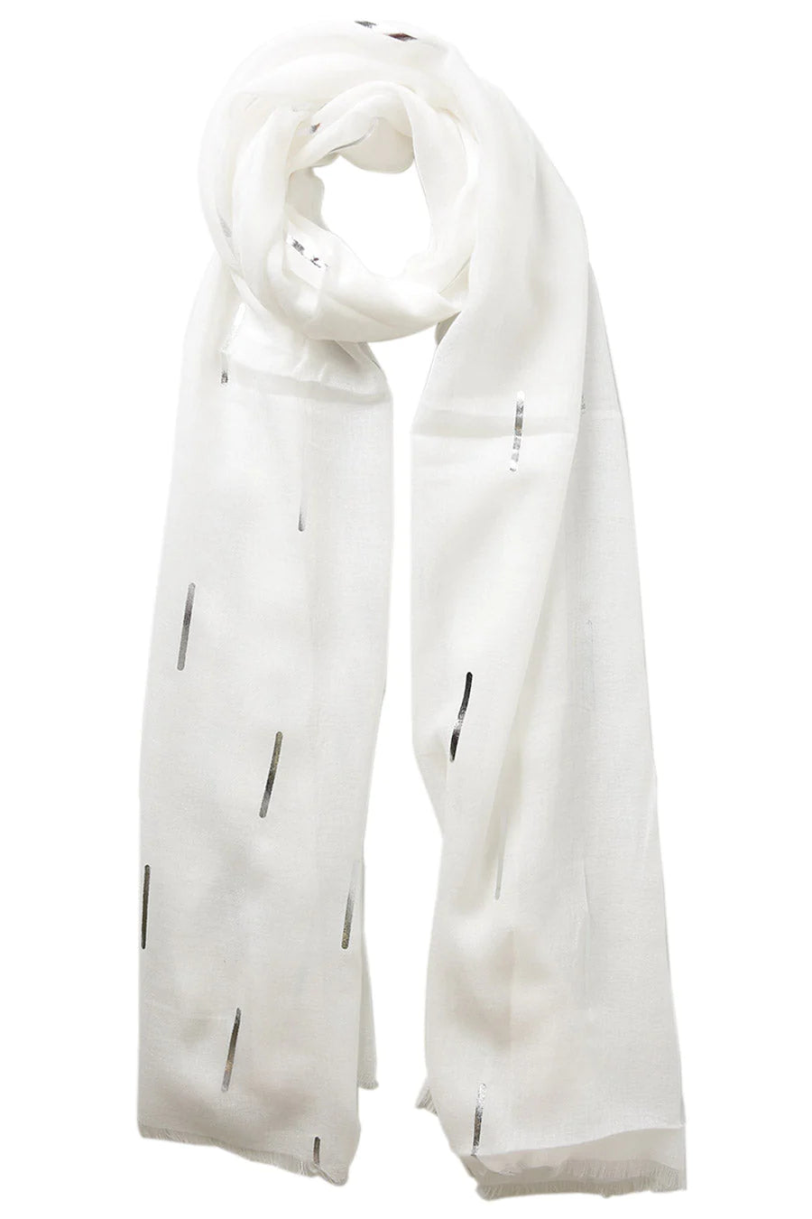 MSH - White silver scarf