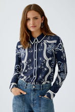 Load image into Gallery viewer, Oui - Blue Printed Blouse
