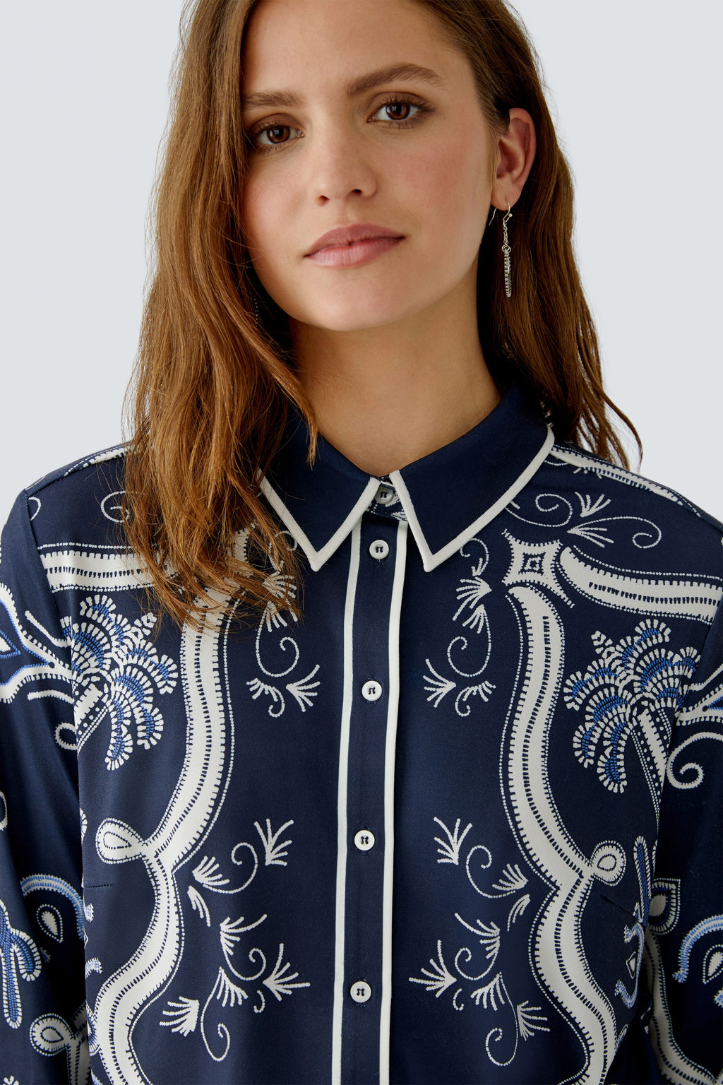 Oui - Blue Printed Blouse