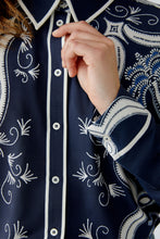 Load image into Gallery viewer, Oui - Blue Printed Blouse
