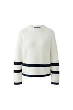 Load image into Gallery viewer, Oui - Winter White Jumper with Stripe
