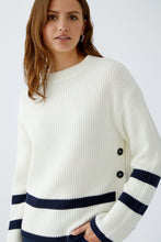 Load image into Gallery viewer, Oui - Winter White Jumper with Stripe
