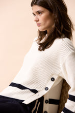 Load image into Gallery viewer, Oui - Winter White Jumper with Stripe
