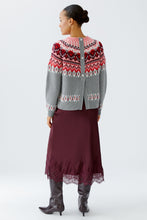 Load image into Gallery viewer, Oui - Grey Red Jumper
