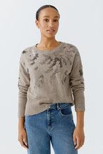 Load image into Gallery viewer, Oui - Sequin Taupe Jumper
