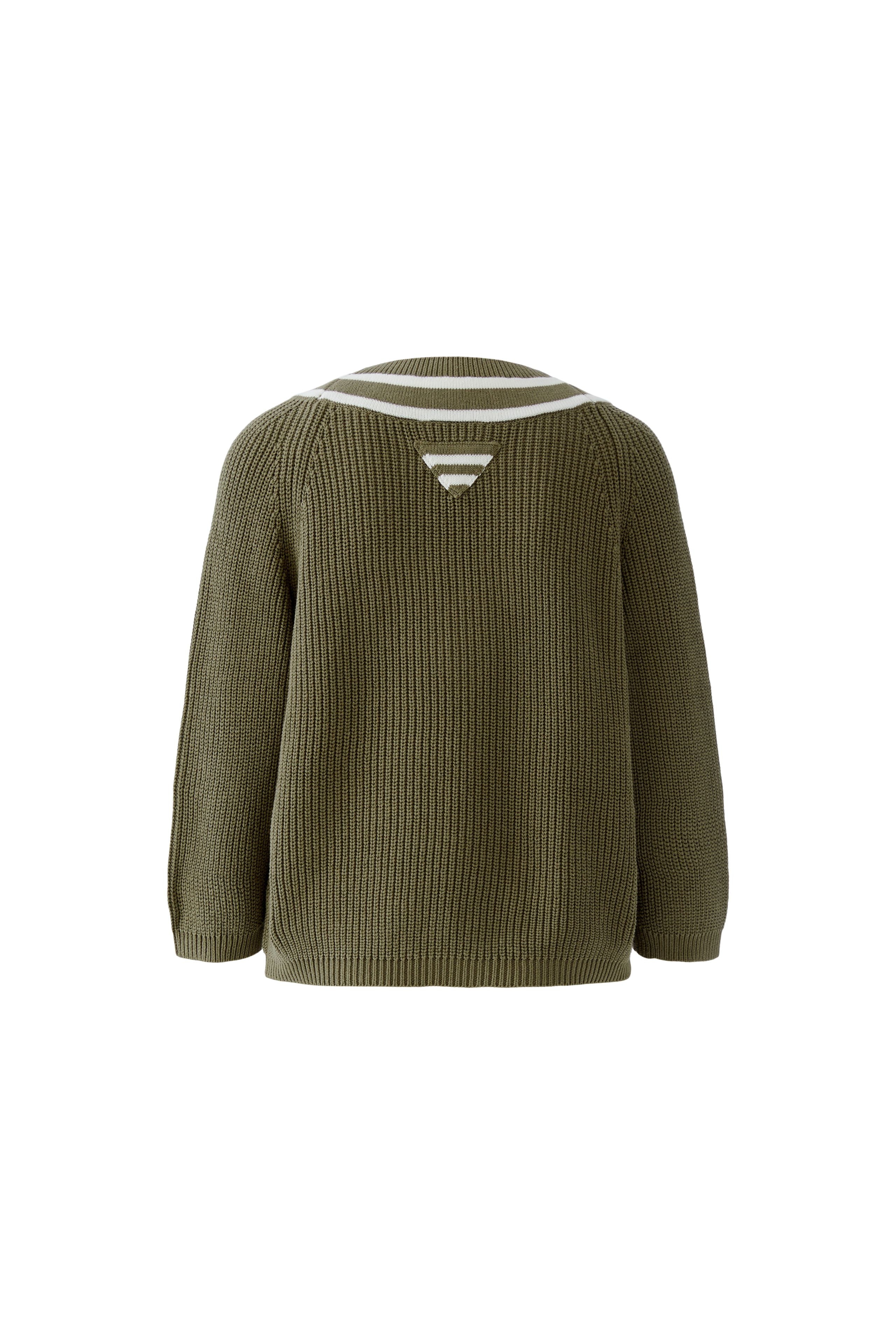 Oui 96499 Khaki Cricket Style Jumper