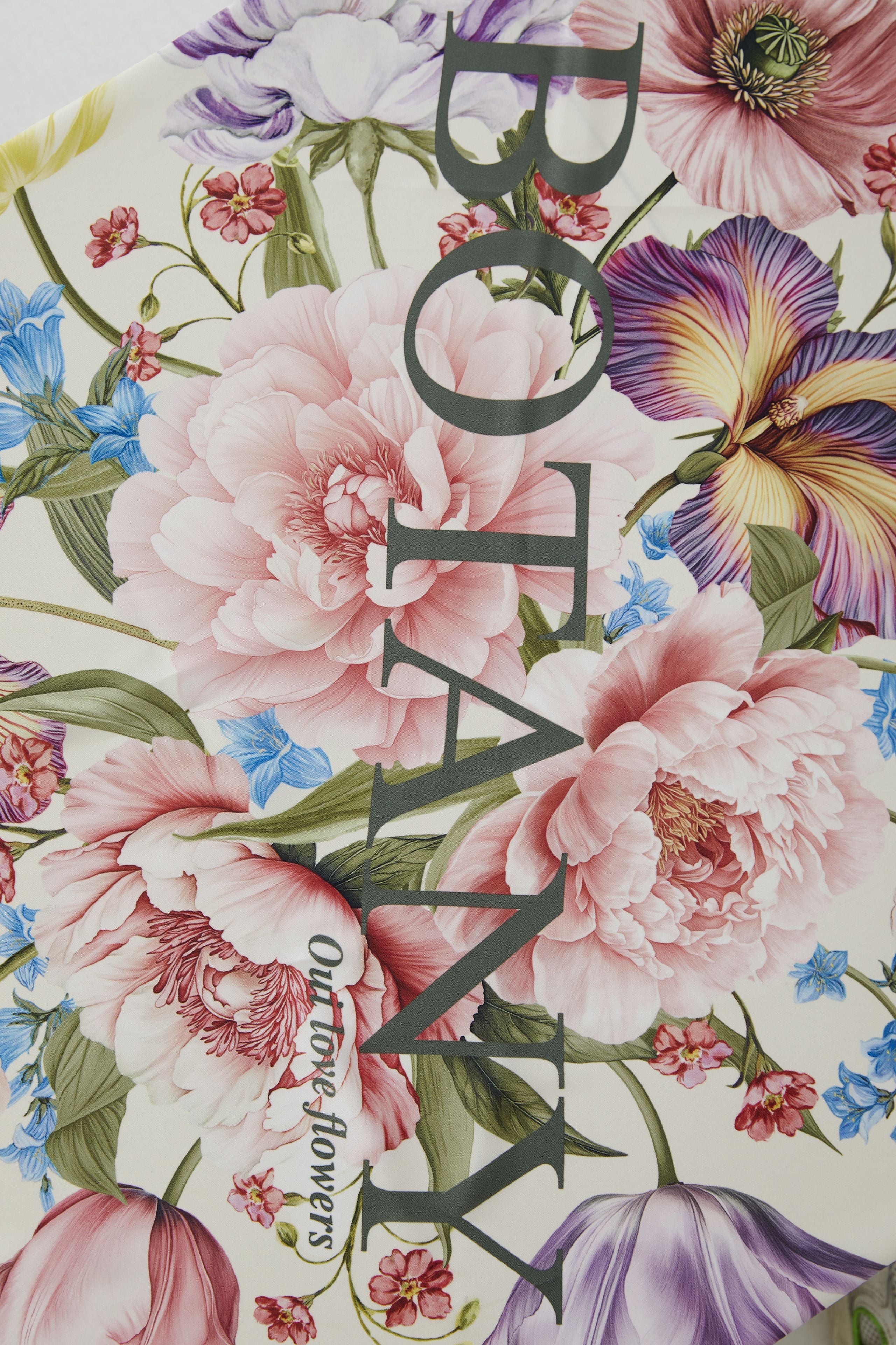 Oui 96804 Printed Floral Satin Scarf