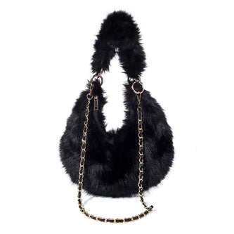 Park Lane - Faux Fur Moon Bag