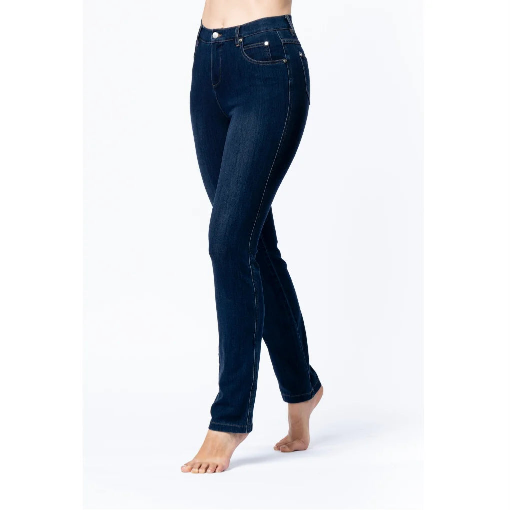 Marble -  High Rise Straight Denim Jeans