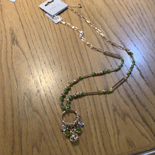 Load image into Gallery viewer, Envy - Gold/Green long Necklace
