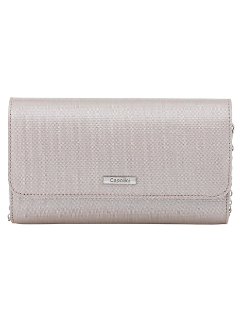 Capollini  Nebuck Leather Clutch bag With Chain