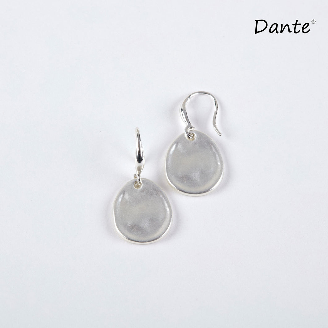 Dante - Silver Disk Earrings