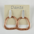 Dante - Hammered Metal Stud Earrings