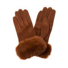 Load image into Gallery viewer, Park Lane - Faux Fur Trim Gloves
