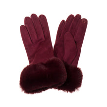 Load image into Gallery viewer, Park Lane - Faux Fur Trim Gloves
